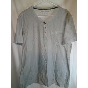 Connor Mens‎ Casual Button Up T-Shirt Short Sleeve Patterned Top XL